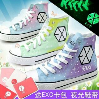 Giày vẽ tay EXO cao cổ