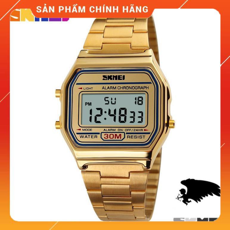 Đồng Hồ Unisex SKMEI Chính Hãng Dây Thép Không Gỉ 1123 Size 33mm Chống Nước 3ATM