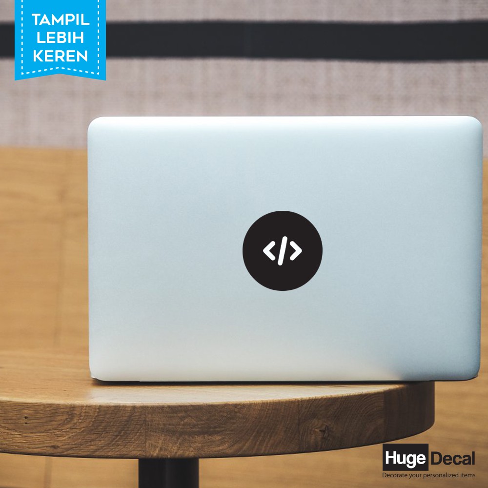 Miếng Dán Trang Trí Laptop Apple Hình Logo Code