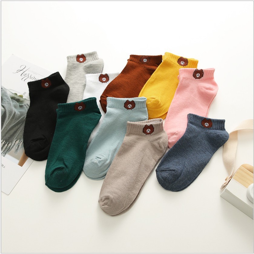 Set 10 đôi tất gấu - Tất Gấu Brown loại 1