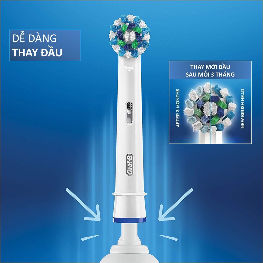 Vỉ 2 Đầu Bàn Chải Điện Oral-B Braun - Đủ loại đầu - Made In Australia