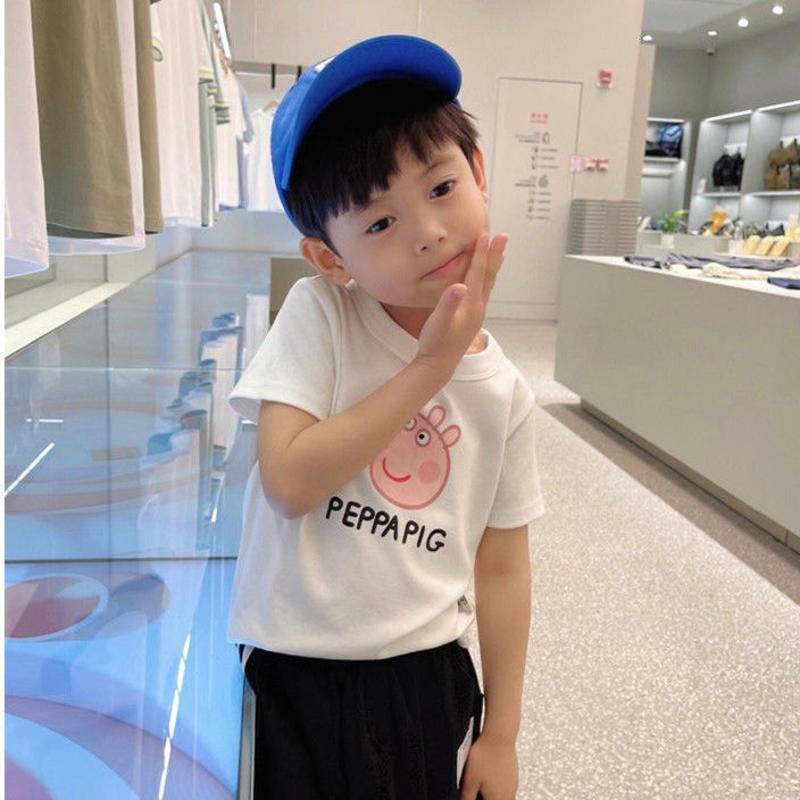 Áo Thun Cotton Tay Ngắn Cổ Tròn Màu Trơn Thời Trang Mùa Hè Hàng Mới Dành Cho Trẻ Em