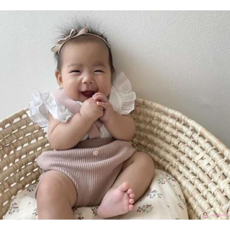 Quần yếm ngắn lưng co giãn 3 màu lựa chọn cho bé trai/ bé gái 0-18 tháng tuổi