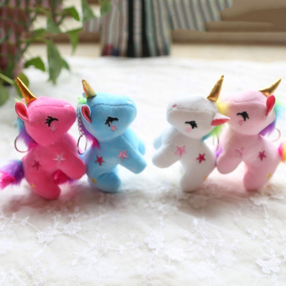 Móc Khóa Kỳ Lân Nhồi Bông Mềm Mại Màu Kẹo Ngọt Dành Cho Học Sinh