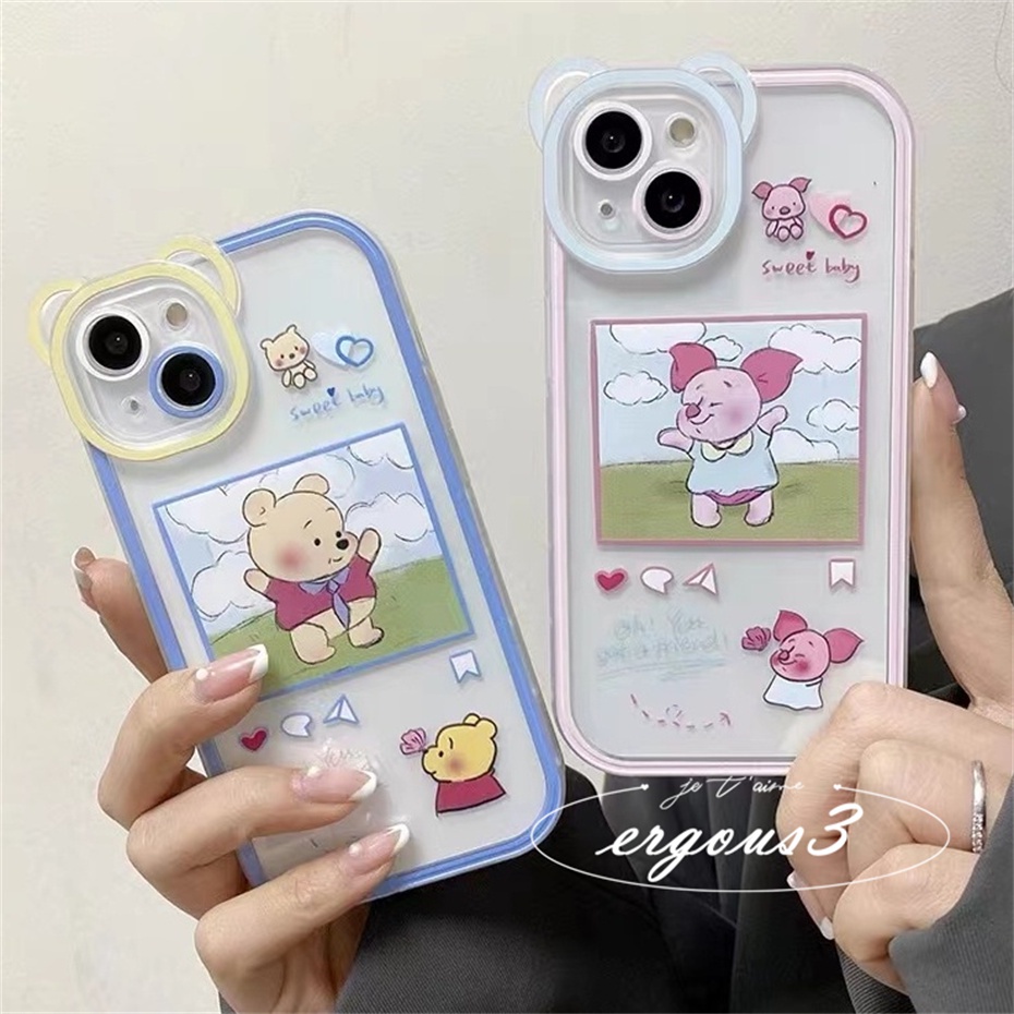 Ốp Điện Thoại Mềm Họa Tiết Gấu Winnie Cho iPhone 14 13 12 11 Pro Max SE2020 X XR Xs Max 7 8 6 6s Plus