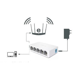 Unicorn Express_ Switch chia mạng 5 cổng Mercury