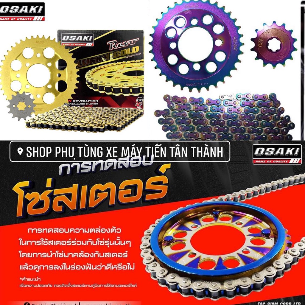 Nhông Sên Dĩa OSAKI xe máy EX150, WINNER, SIRIUS, JUPITER, SONIC