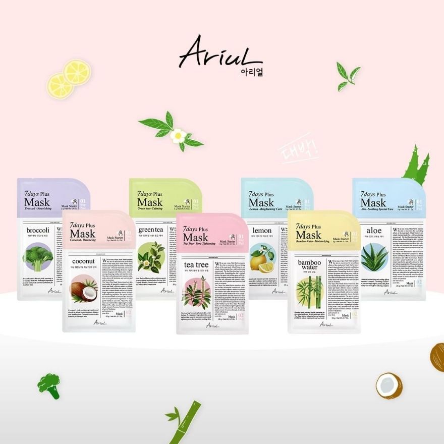 Mặt nạ 2 bước ARIUL 7 DAYS PLUS chiết xuất Lô hội 25ml