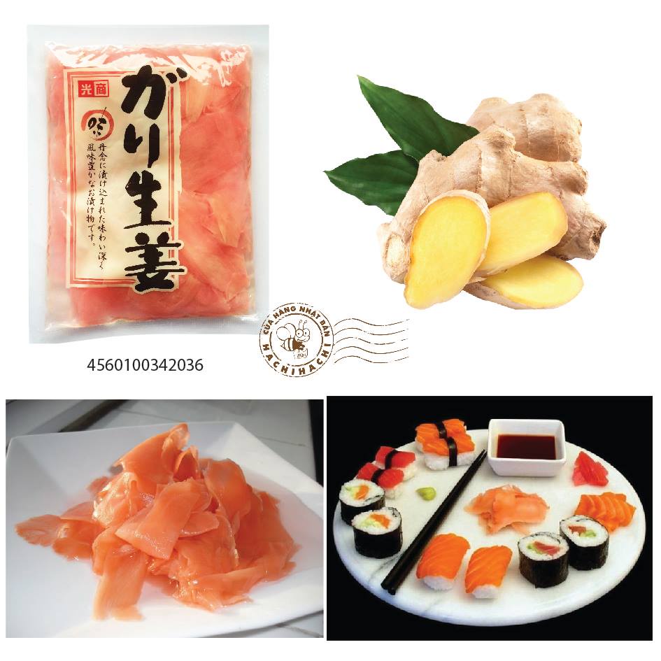Gừng ngâm chua Gari ăn sushi, sashimi, takoyaki (Kousyo) 120g - Hachi Hachi Japan Shop