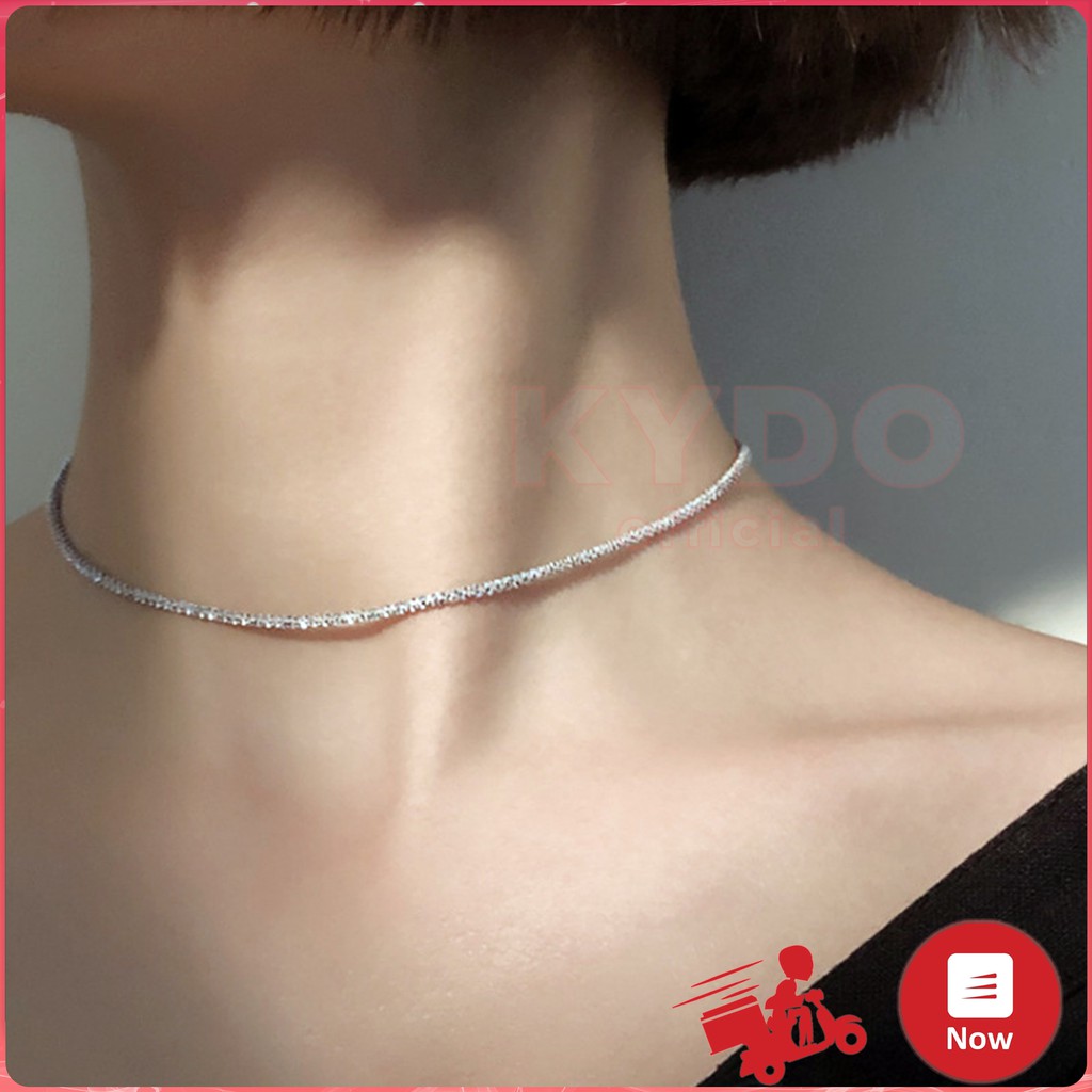 Vòng cổ bạc 925 nữ choker cá tính dây chuyền thời trang hàn quốc MCK7 - KYDO Phụ kiện trang sức