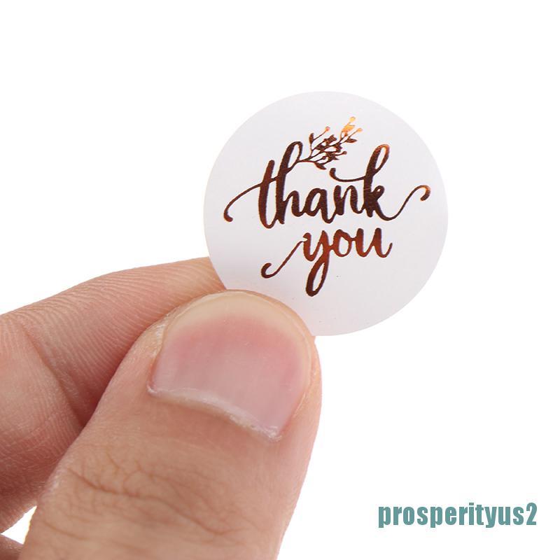 (prosperityu2) 500pcs Candy Thank You Sticker For Seal Thank You Sticker