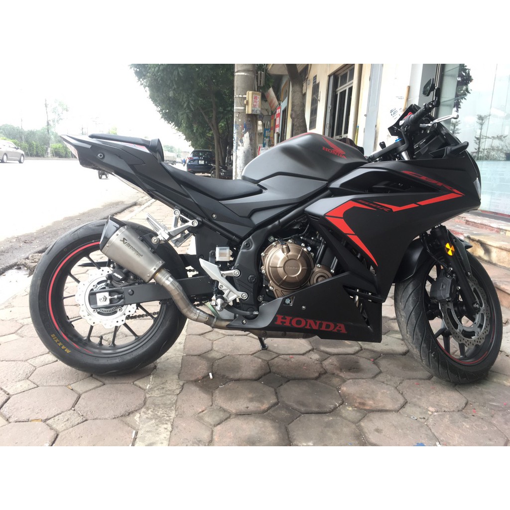 Cổ pô CB500F, 500X, CBR500 Slip on inox 304