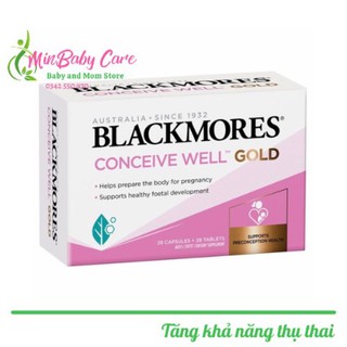 [ Chính Hãng ] Tăng Khả Năng Thụ Thai Blackmores - Conceive Well Gold Tăng Khả Năng Thụ Thai 56 Viên