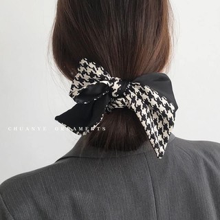 Dây buộc tóc, cột tóc scrunchies có nơ ziczac