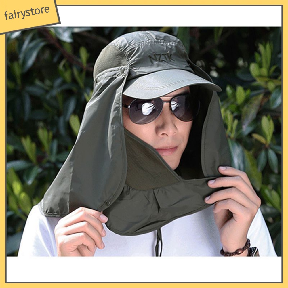 Mũ Vành Rộng Thiết Kế Có Khẩu Trang Che Mặt Và Cổ Chống Nắng Hiệu Quả