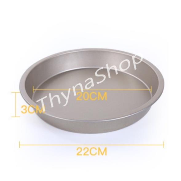 [Mã LIFEXANH03 giảm 10% đơn 500K] Khuôn Làm Bánh Pizza Chống Dính Cao Cấp Đường Kính 20cm Màu Đen Gold - Thyna Store