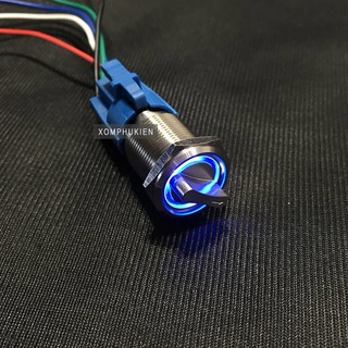 Công Tắc Led Vặn Xoay On Off Gắn Xe Máy 12v Đường Kính Ren 19mm [ 1 chiếc ]
