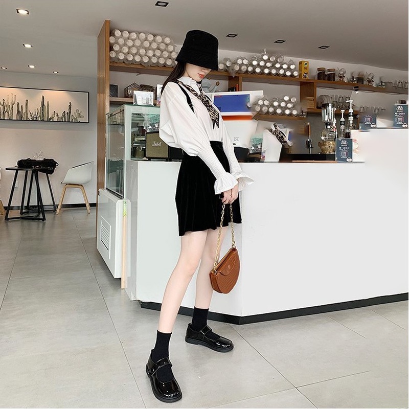 Giày Mary Jane Cao Gót 3 Cm Quai Dán Giày Vintage Nữ Giá Rẻ  MJ01-Molita