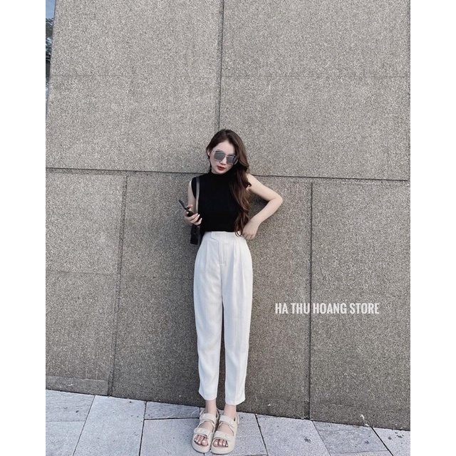 ✔ 𝗙𝗥𝗘𝗘 𝗦𝗛𝗜𝗣 SÉT ÁO THUN GÂN SÁT NÁCH CỔ 3 PHÂN MIX QUẦN BAGGY SIÊU ĐEPH TÔN DÁNG LẮM Ạ