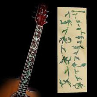 Miếng dán cần đàn guitar (họa tiết lá xanh)