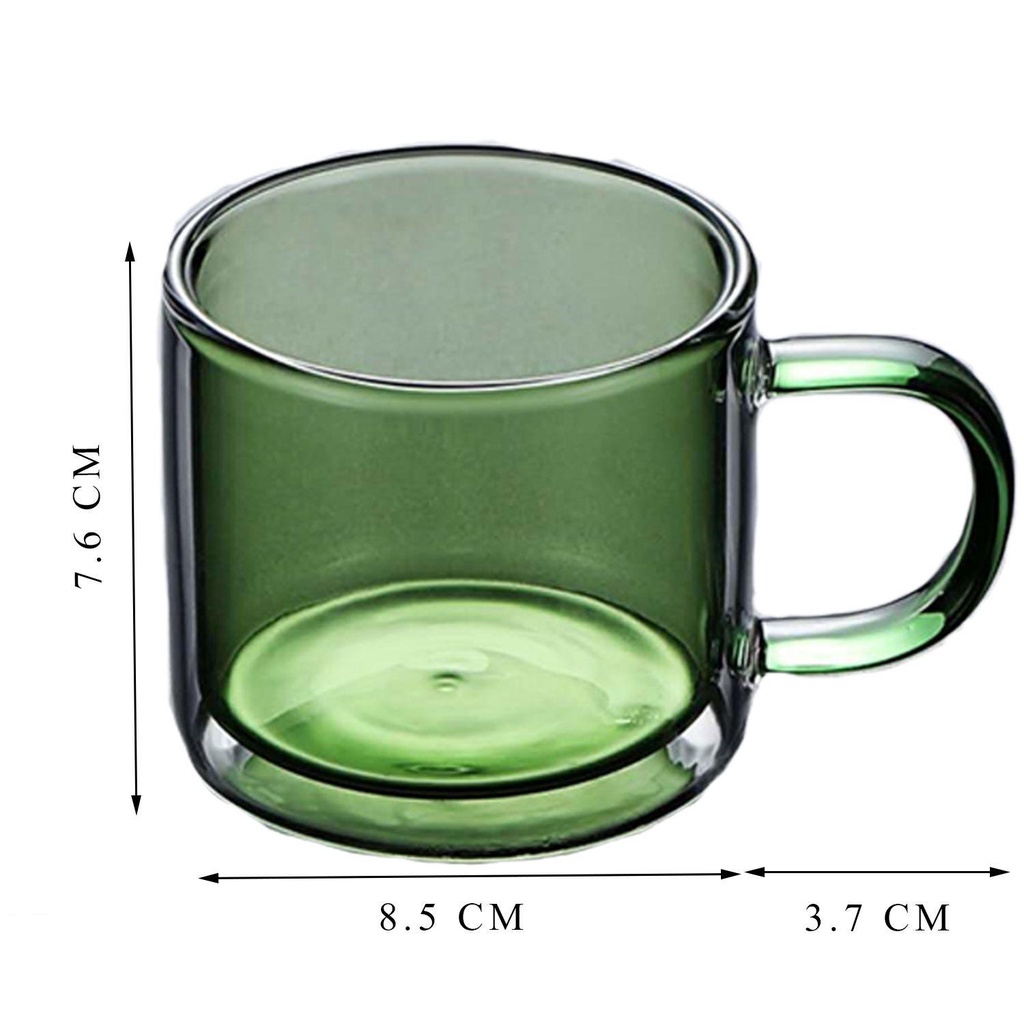 Cốc Cà Phê Borosilicate Màu Sắc Nổi Bật