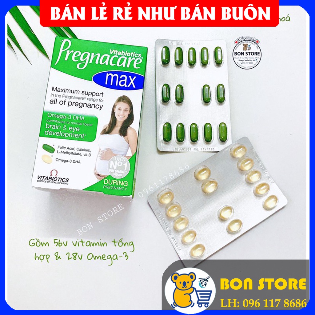 Bầu Anh Pregnacare Max vitamin tổng hợp cho bà bầu - UK