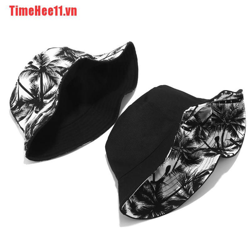 【TimeHee11】Two Side Bucket Hat For Men Women Hip Hop Fisherman Hat Adult Summ