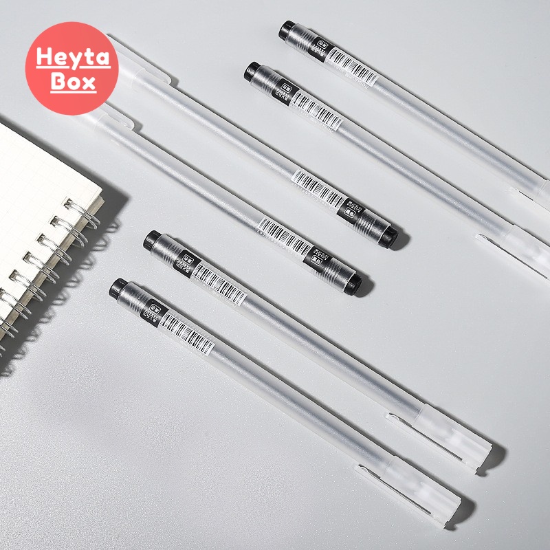 Bút bi nước văn phòng mực gel 0.5mm Heytabox mực đều nét chữ đẹp đủ màu xanh đen đỏ B1 B9