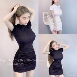 Đầm body thun thái dây kéo sau form 50 kg trở lại