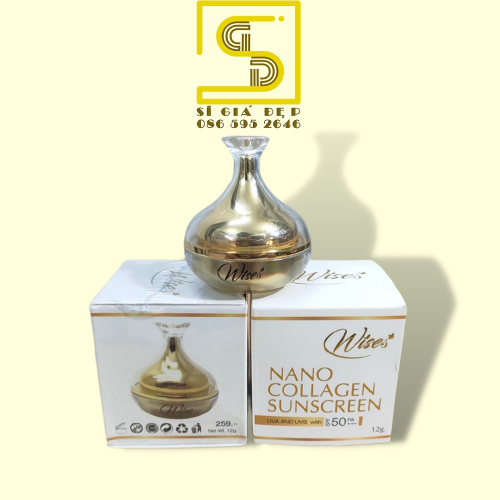 Kem chống nắng wise nano SPF 50+  Nâng tone kiêm kem nền-12g