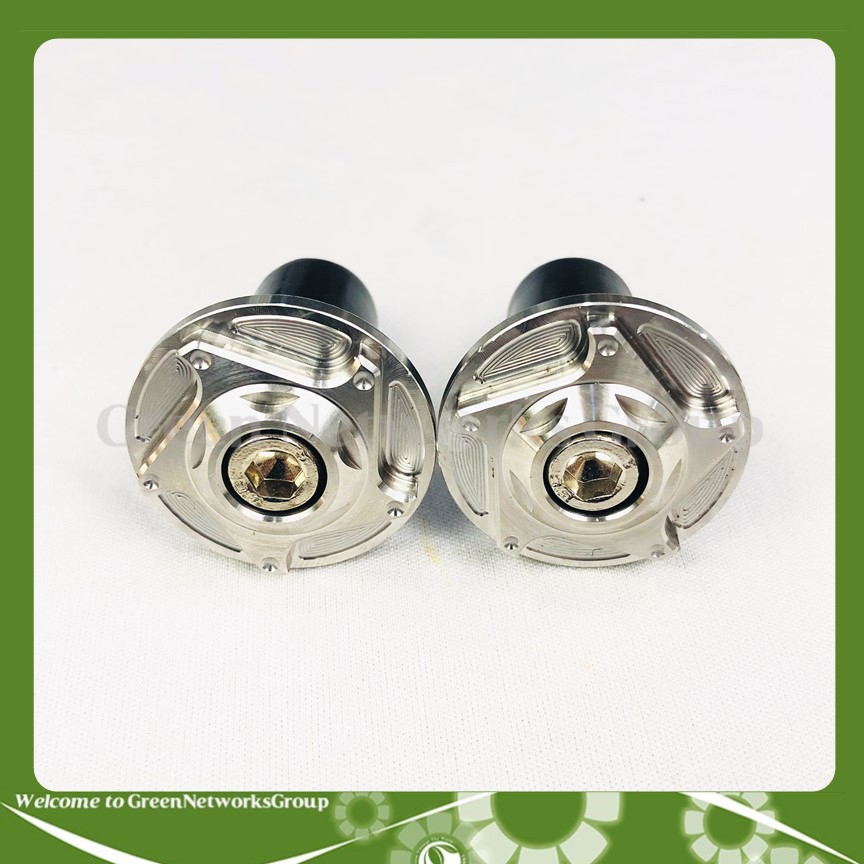 Gù tay lái Ngôi Sao CNC dành cho xe máy ( màu Inox &amp; màu Titan ) Greennetworks