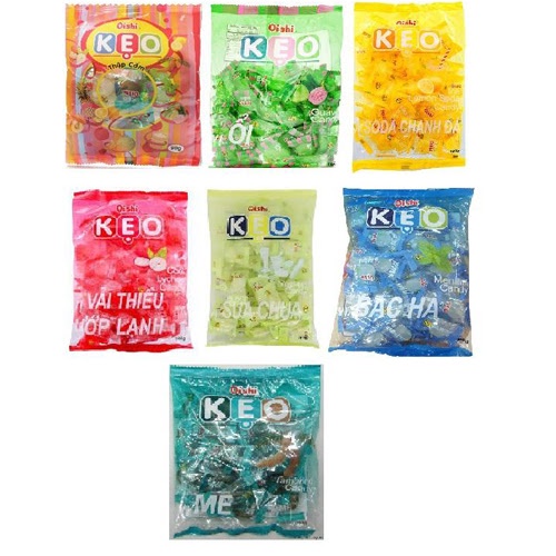 Kẹo oishi nhiều vị [Freeship] Kẹo oishi me/thập cẩm/ soda chanh/ ổi/ vải/ bạc hà/ tăng lực 90g DA37