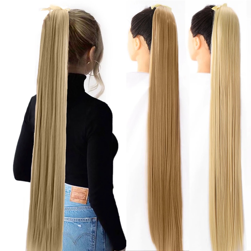 Tóc đuôi ngựa WIGSIN thẳng dài 85cm thời trang cao cấp cho nữ