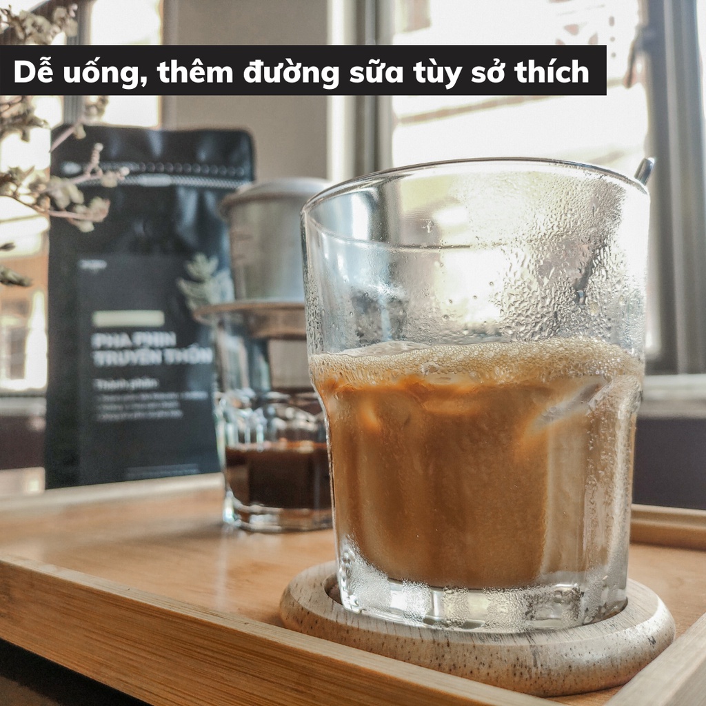 Cafe nguyên chất BLEND Robusta và Arabica pha phin 50G cà phê nguyên chất không độn phụ gia - Big Dream Coffee