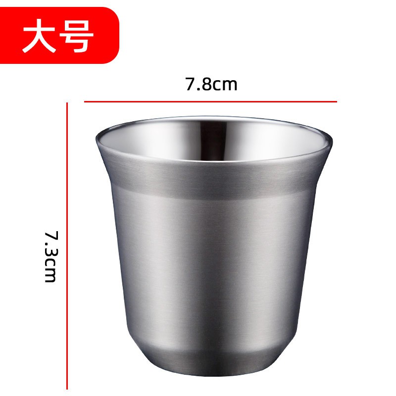 Stainless Steel 304 Espresso Cups Set Insulated Cappuccino Coffee Milk Mugs Double Wall Cups Tea Cups