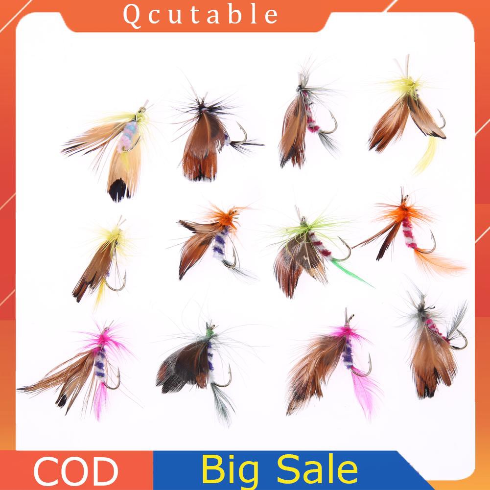 Set 12 Mồi Câu Cá Giả Côn Trùng Chuyên Nghiệp