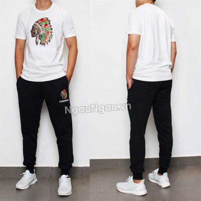 Quần Jogger thun da cá in hình thổ dân form unisex nam nữ mặc được có big size 110kg style Hàn Quốc-6079 | BigBuy360 - bigbuy360.vn