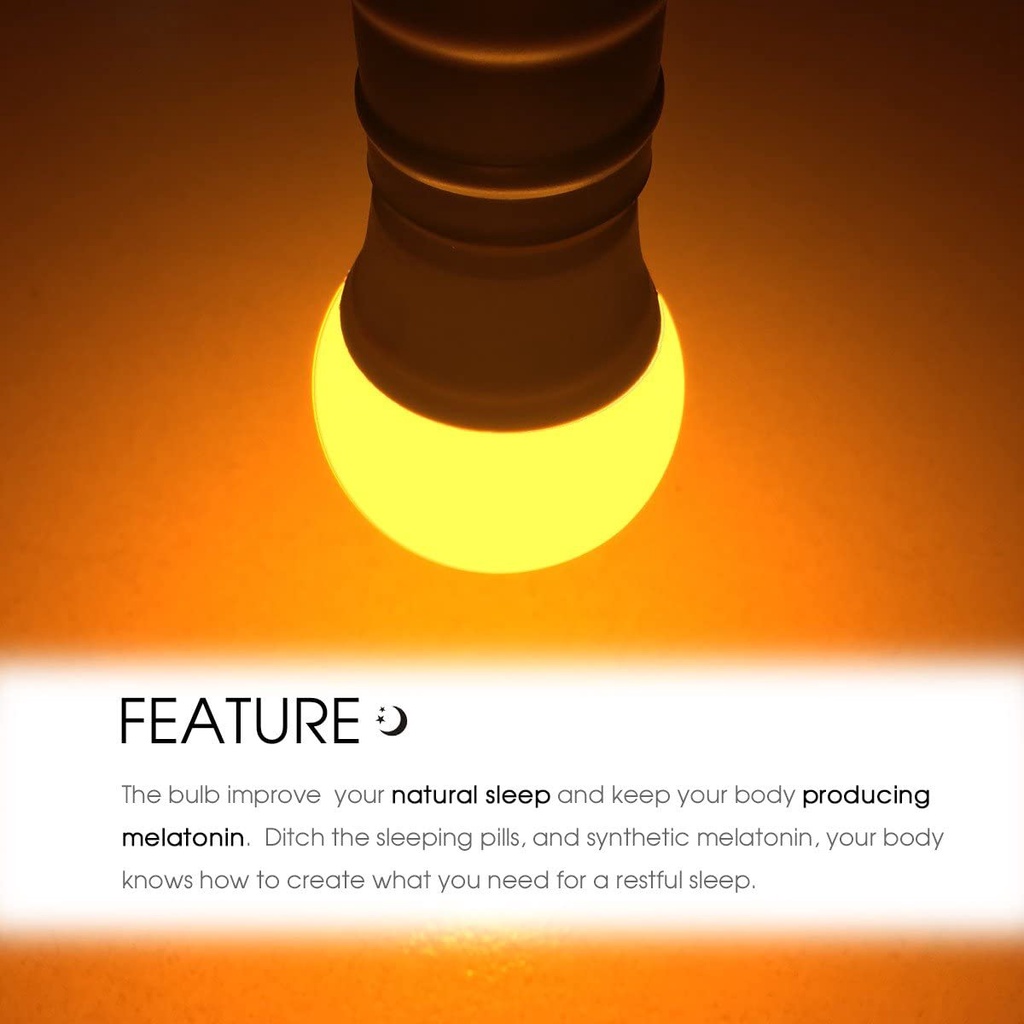 Bóng đèn đuổi muỗi Đèn ngủ bóng LED A60 9W E27 tương đương 40W ánh sáng màu vàng ấm áp dùng cho hiên ngoài trời/hàng lang