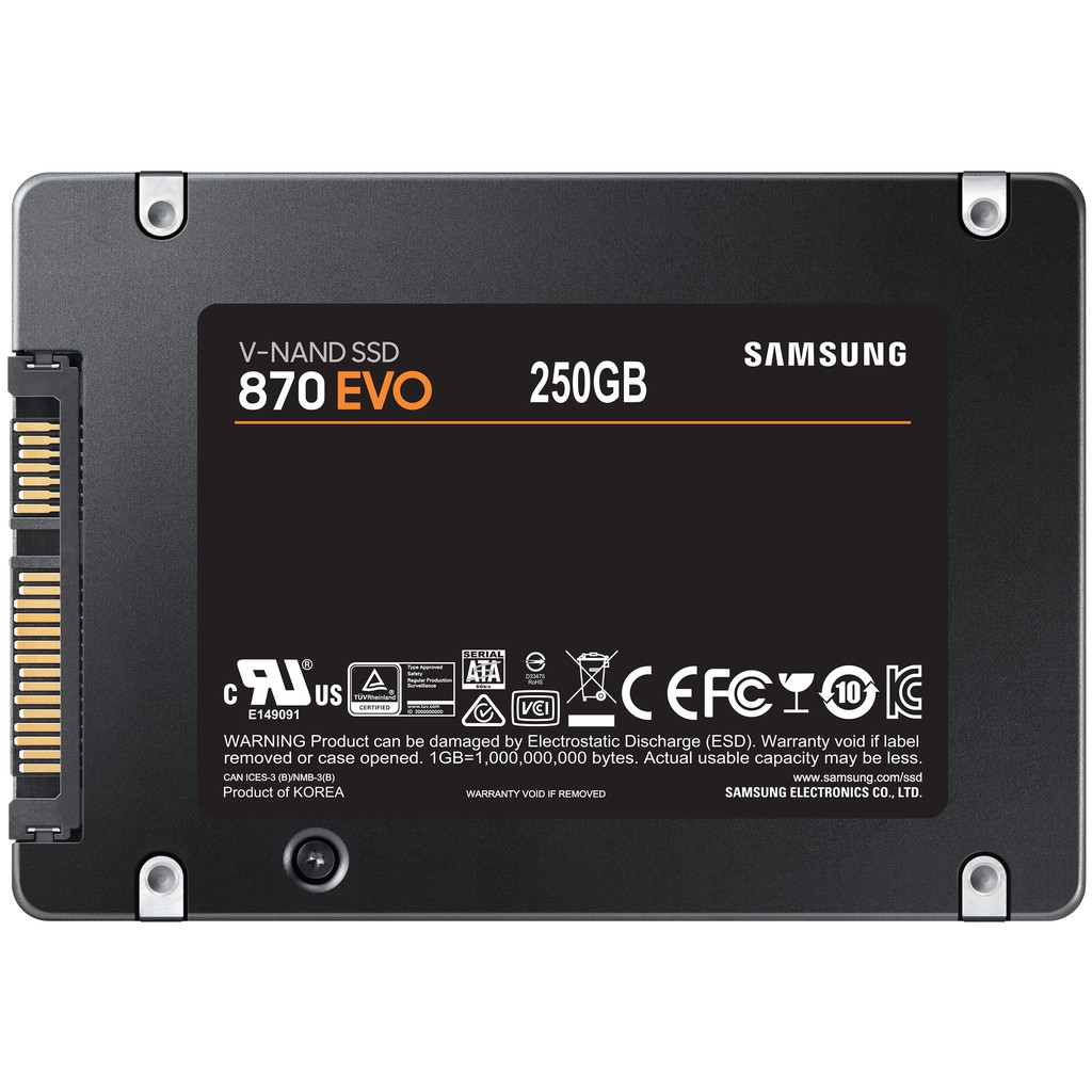 Ổ Cứng SSD Samsung - 250GB 500GB - 870EVO - SATA 3 | 2.5&quot; | Read up to 550MB/s - Hàng Chính Hãng