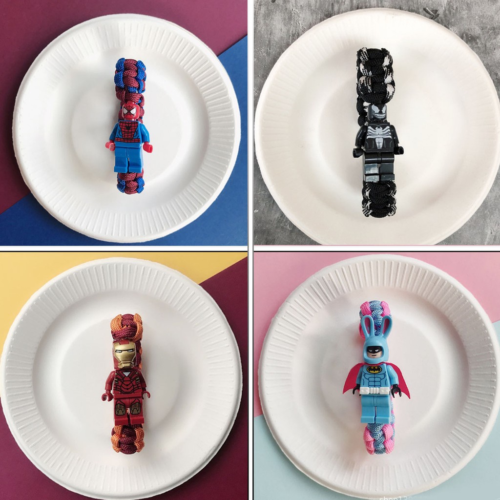 Vòng tay Paracord Minifigure Buzz Lightyear, venom, batman, các nhân vật hoạt hình dễ thương