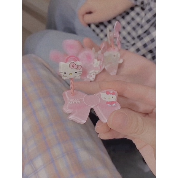 SẴN kẹp tóc lò xo chong chóng cute hình hello kitty