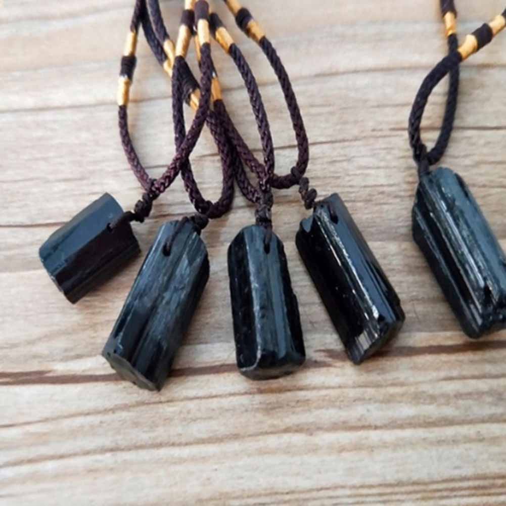 Dây chuyền mặt đá Tourmaline nhiều màu sắc thời trang