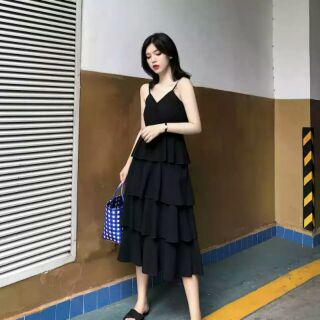 [ Order]  váy hai dây xếp tầng