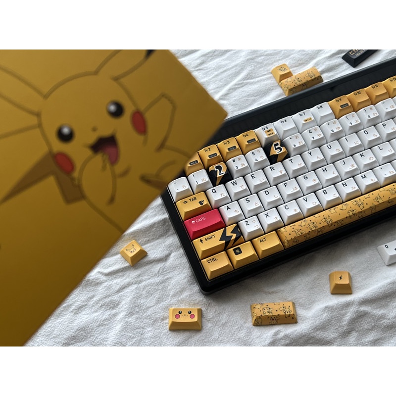 Bộ Phím Rời PBT Hình Pokemon Pikachu Cho Bàn Phím Cơ