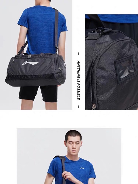 Túi Trống Lining chống nước, siêu bền đẹp. Có ngăn đựng giày li-ning | BigBuy360 - bigbuy360.vn