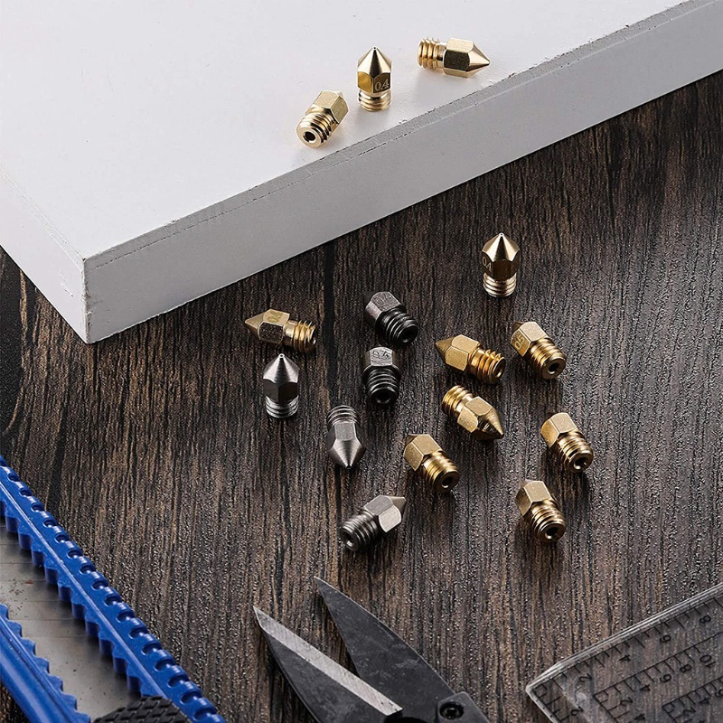 Set 25 Vòi Phun MK8 Bằng Đồng Thau Cho Máy In 3D Makerbot End MK8