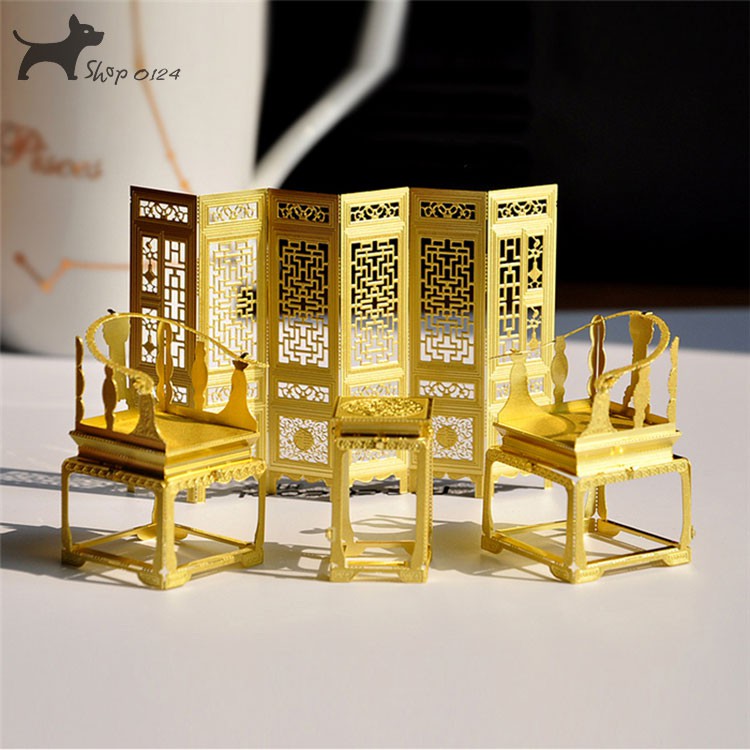 Đồ chơi lắp ghép mô hình 3D bằng thép Nội thất cổ Piececool