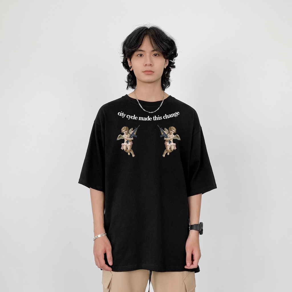 Áo thun tay lỡ This Change City Cycle - Áo thun cotton nam nữ Hater The Bad form rộng Local Brand chính hãng | BigBuy360 - bigbuy360.vn