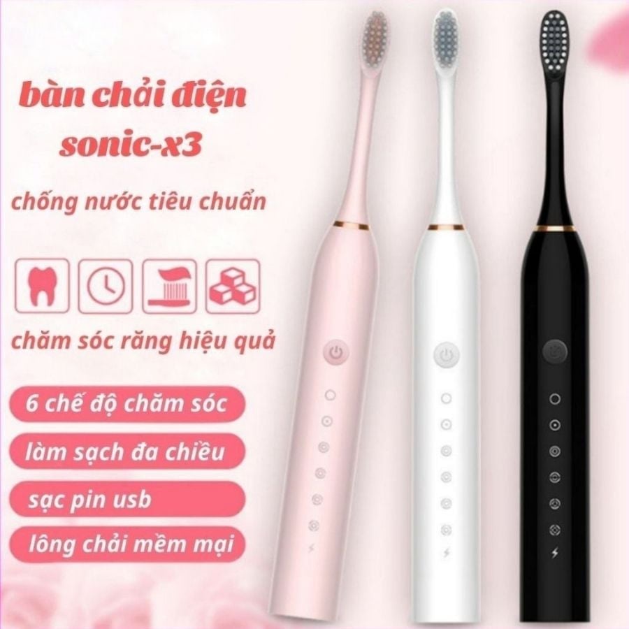 Bàn chải điện Sonic X3 cao cấp Bulla