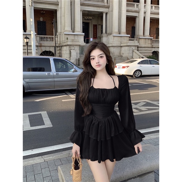 ĐẦM VOAN 2 LỚP NỮ ULZZANG CHIẾT EO TÔN DÁNG ULZZANG